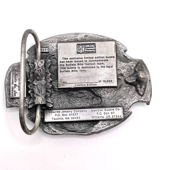 Vintage Buffalo Bills 1987 Limited Edition Belt Buckle Siskiyou Buckle Co Signed - Picture 9 of 13